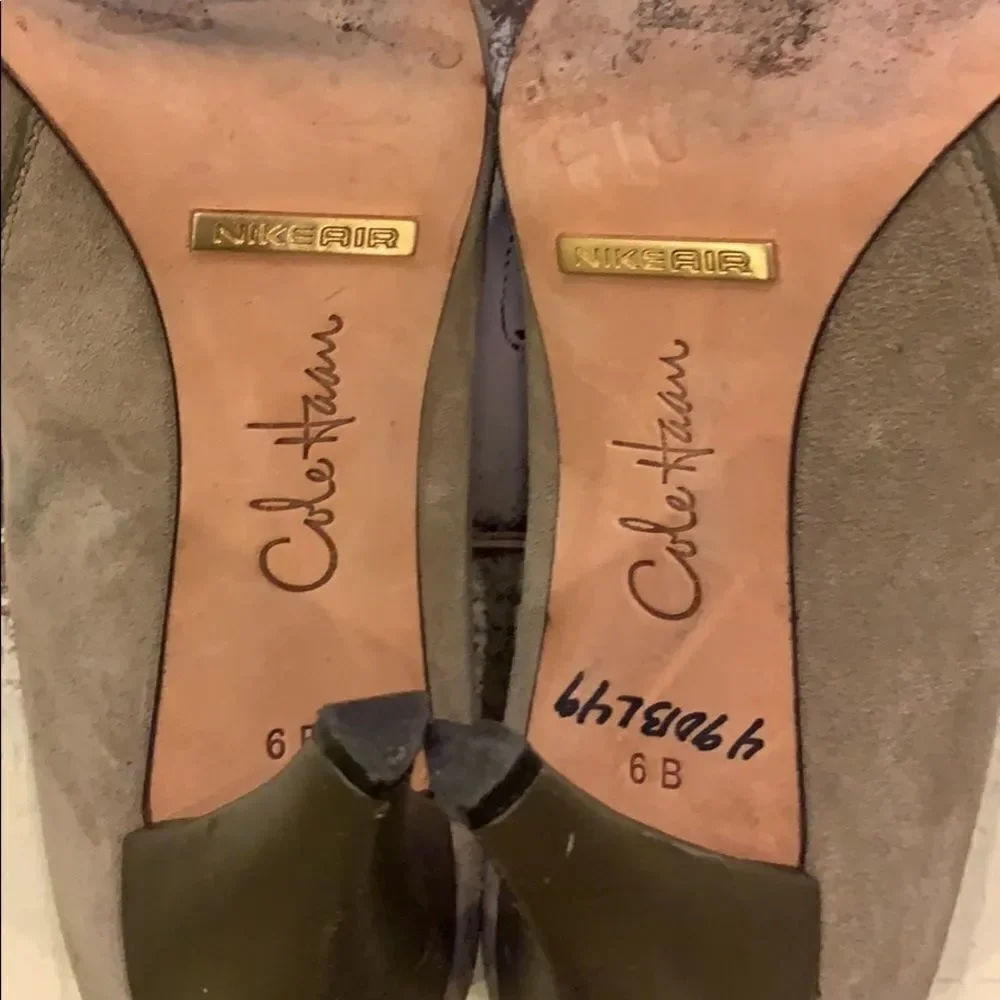 Cole Haan suede taupe pump size 6